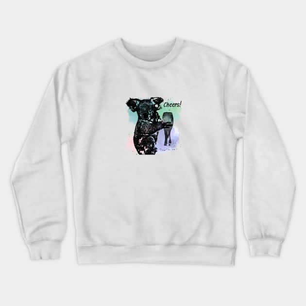 Cheers! Koala bear with a beer Crewneck Sweatshirt by Bailamor